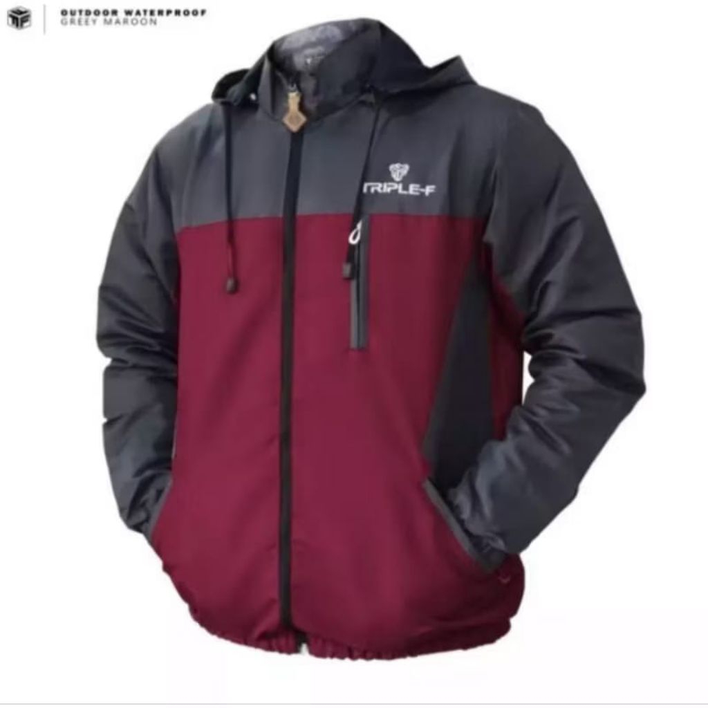 Jaket anti air pria/wanita dewasa waterproof kombinasi Jaket Pria Anti Air