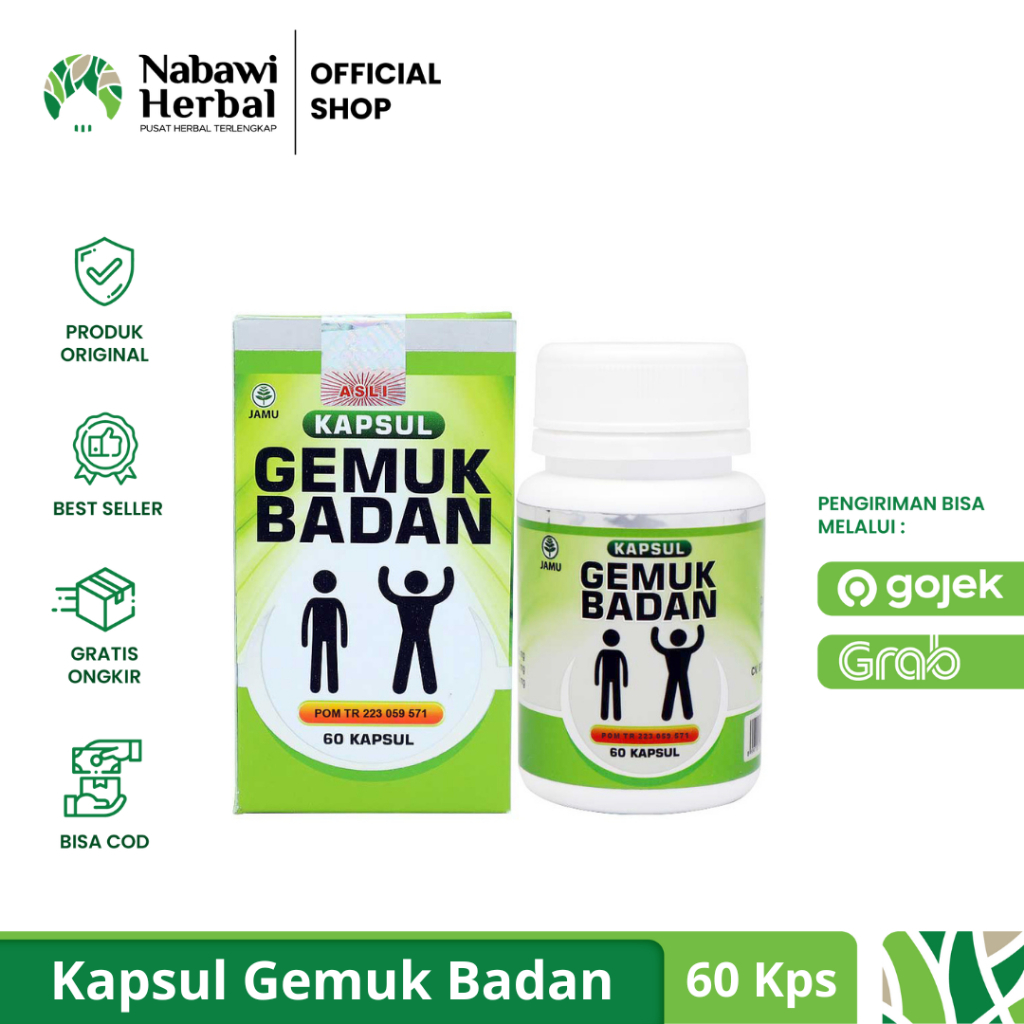 GRIYA AN NUR - Gemuk Badan Penggemuk Badan Isi 60 Kapsul