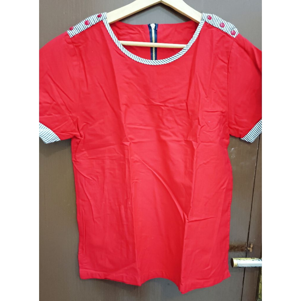 PRELOVED BLOUSE SPANDEK MERAH