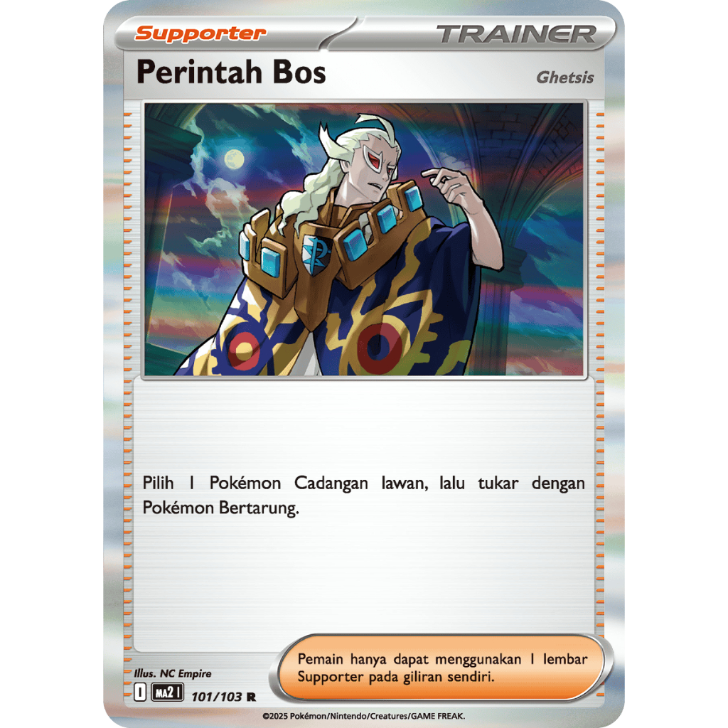 Perintah Bos R ma2 101/103 - Kobaran Biru - POKEMON TCG INDONESIA
