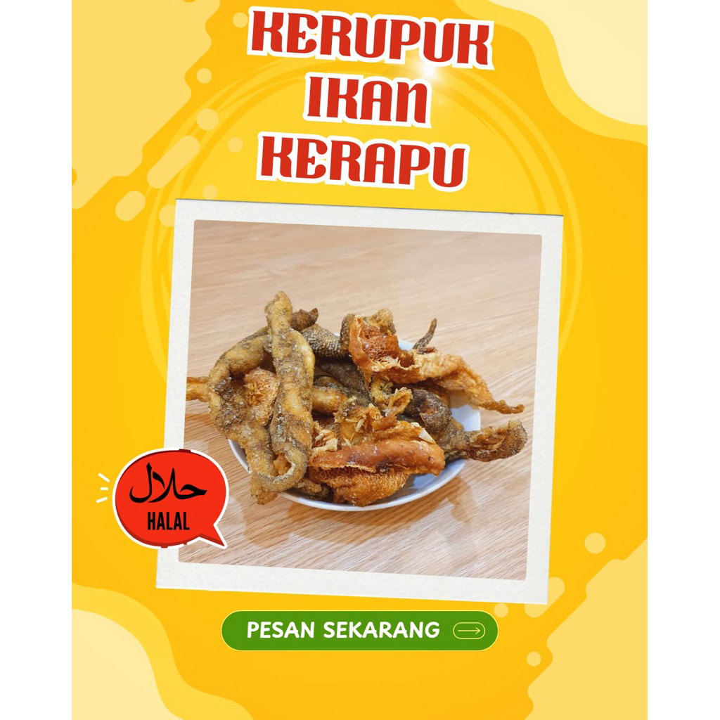 kerupuk ikan kerapu 1kg mentah