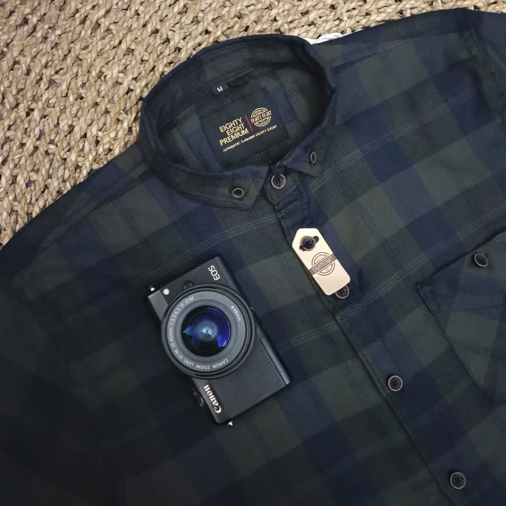 F2D Kemeja Flanel Maroon Navy Best Seller / flanel/hem pria/ flanel pria/ kemeja flanel/ eighty eigh