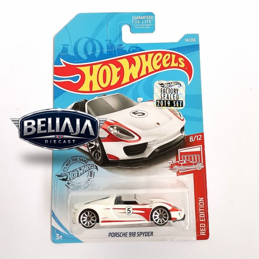 HOT WHEELS PORSCHE 918 SPYDER WHITE RED EDITION