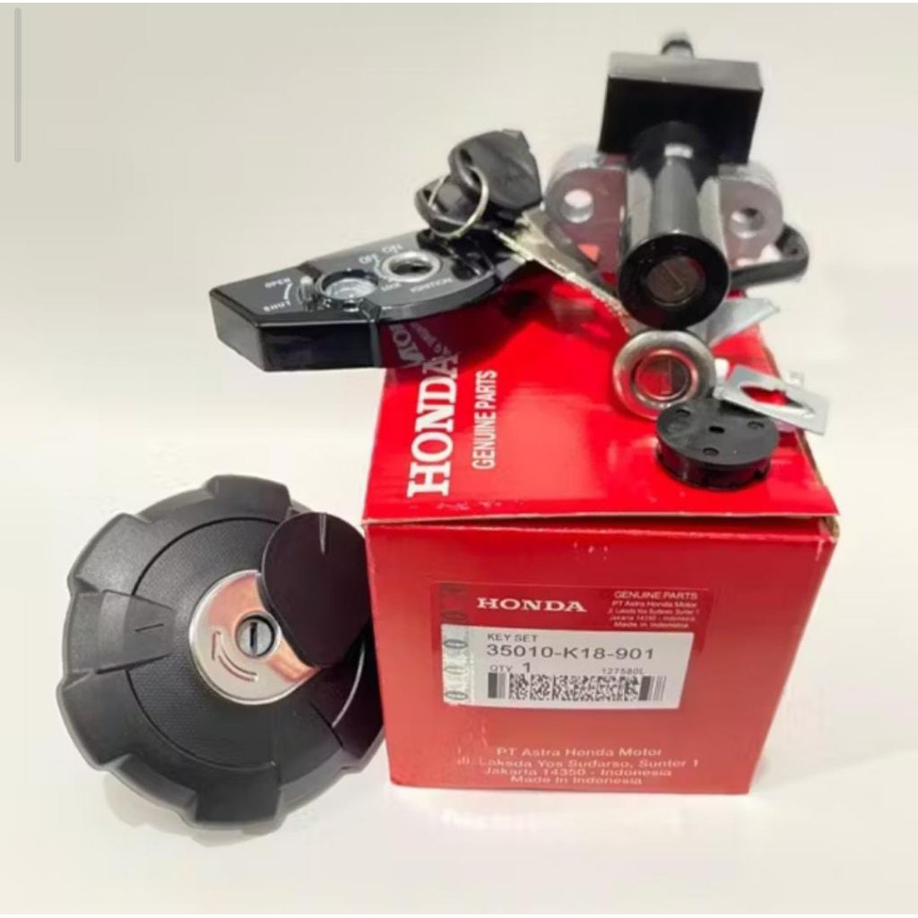 Kunci kontak assy set plus tutup tangki motor VERZA kode 35010-K18-901
