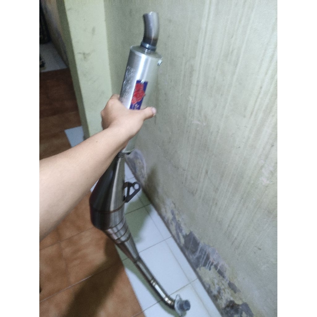 knalpot yypang kolong samping satria 2 tak hiu/lumba