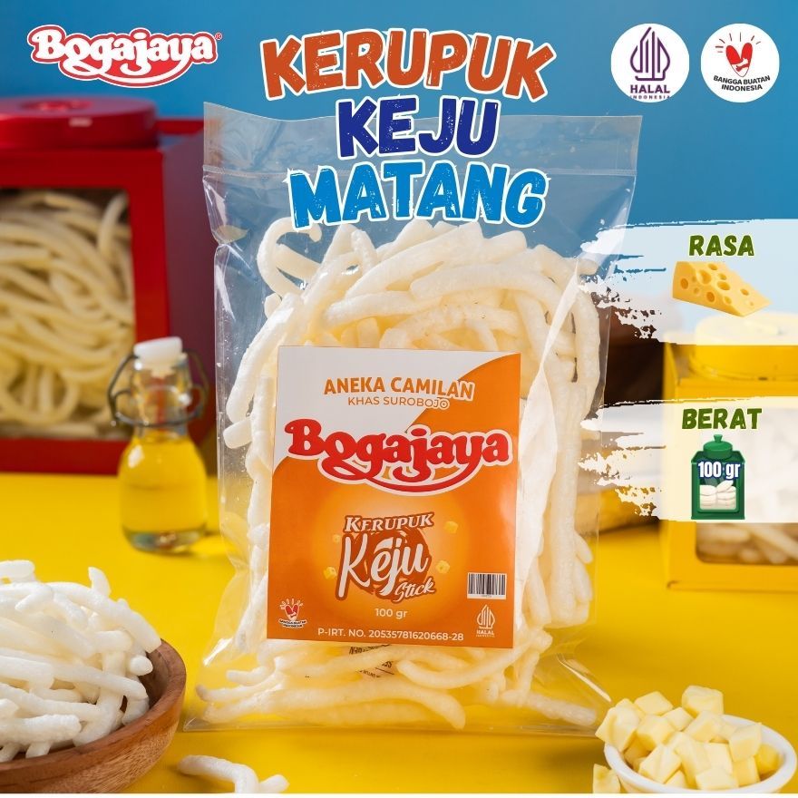 BOGAJAYA Kerupuk Keju 130Gr Matang Siap Makan Oleh Oleh Surabaya