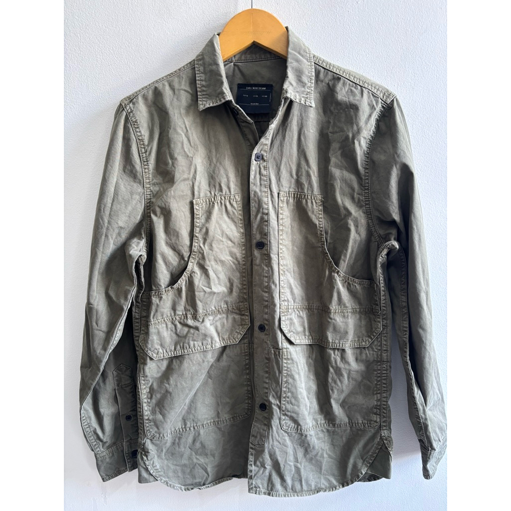 ZARA MAN OUTER JACKET CARGO DENIM PRIA