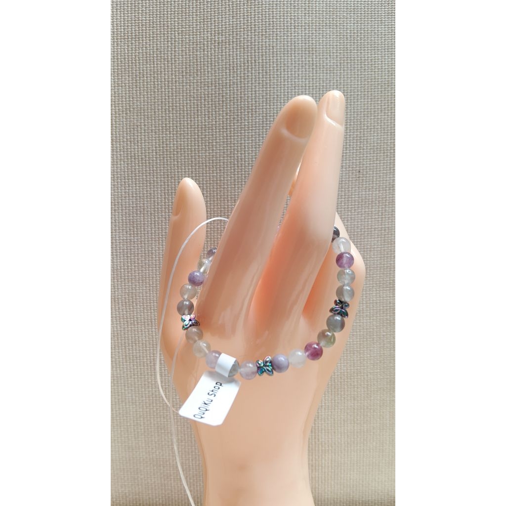 Gelang fluorite x hematite