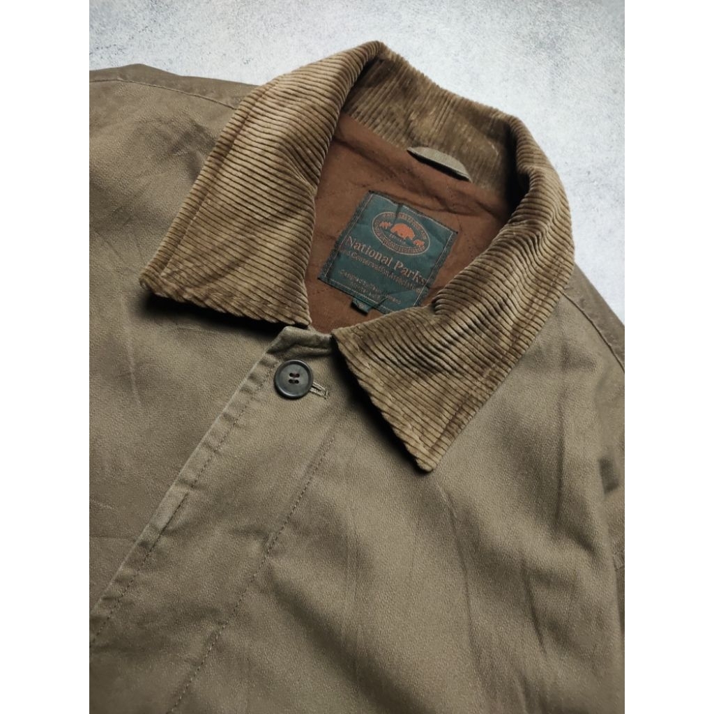 NPAC Vintage Quilted Lined Barn Chore Coat Canvas Field Jacket