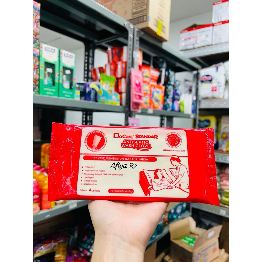 Wash Gloves Antiseptic Tisu Basah Antiseptik Docare