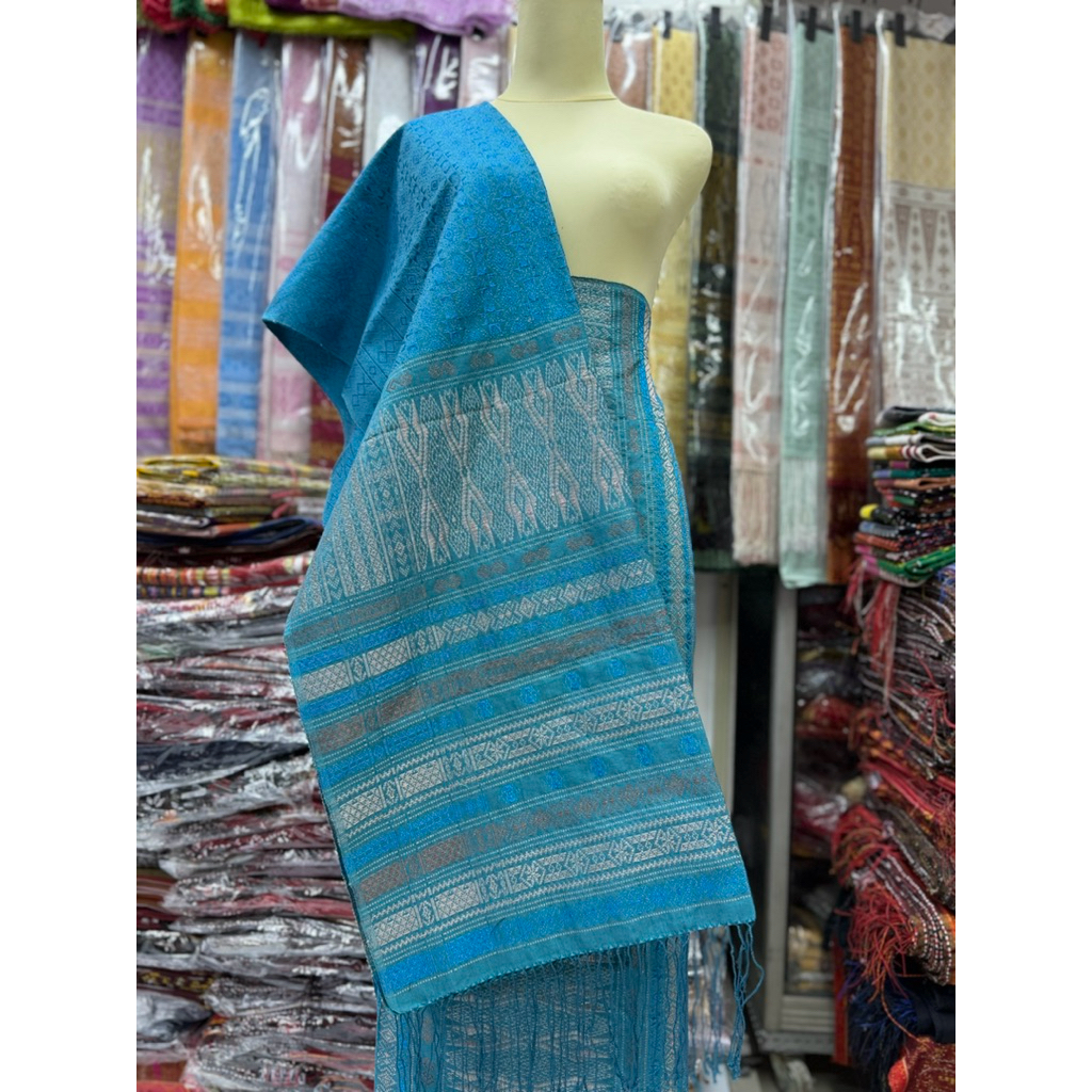 TUMTUMAN TANPA SAMBUNG BENANG KRISTAL WARNA BIRU EMERALD