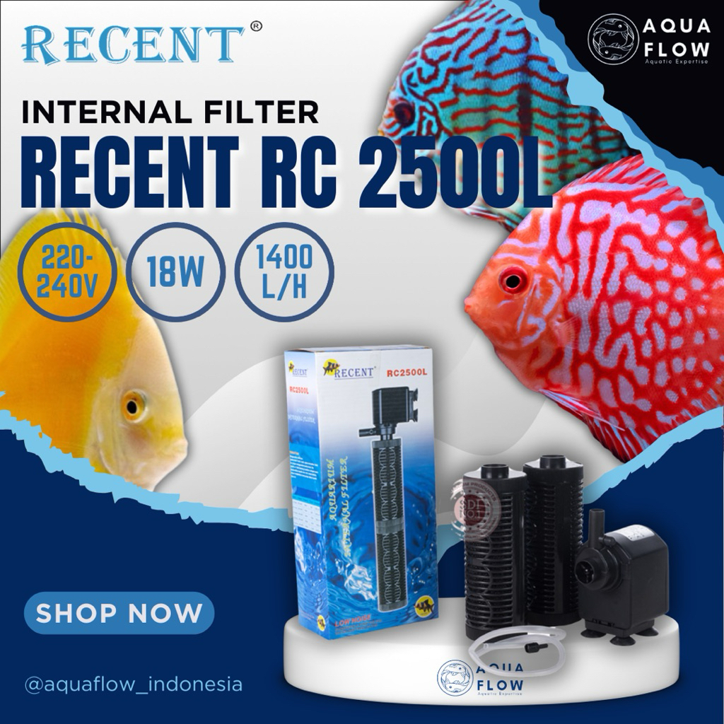 Internal Filter Recent RC 2500L 1400L/H 18W / Filter Aquarium / Internal Filter