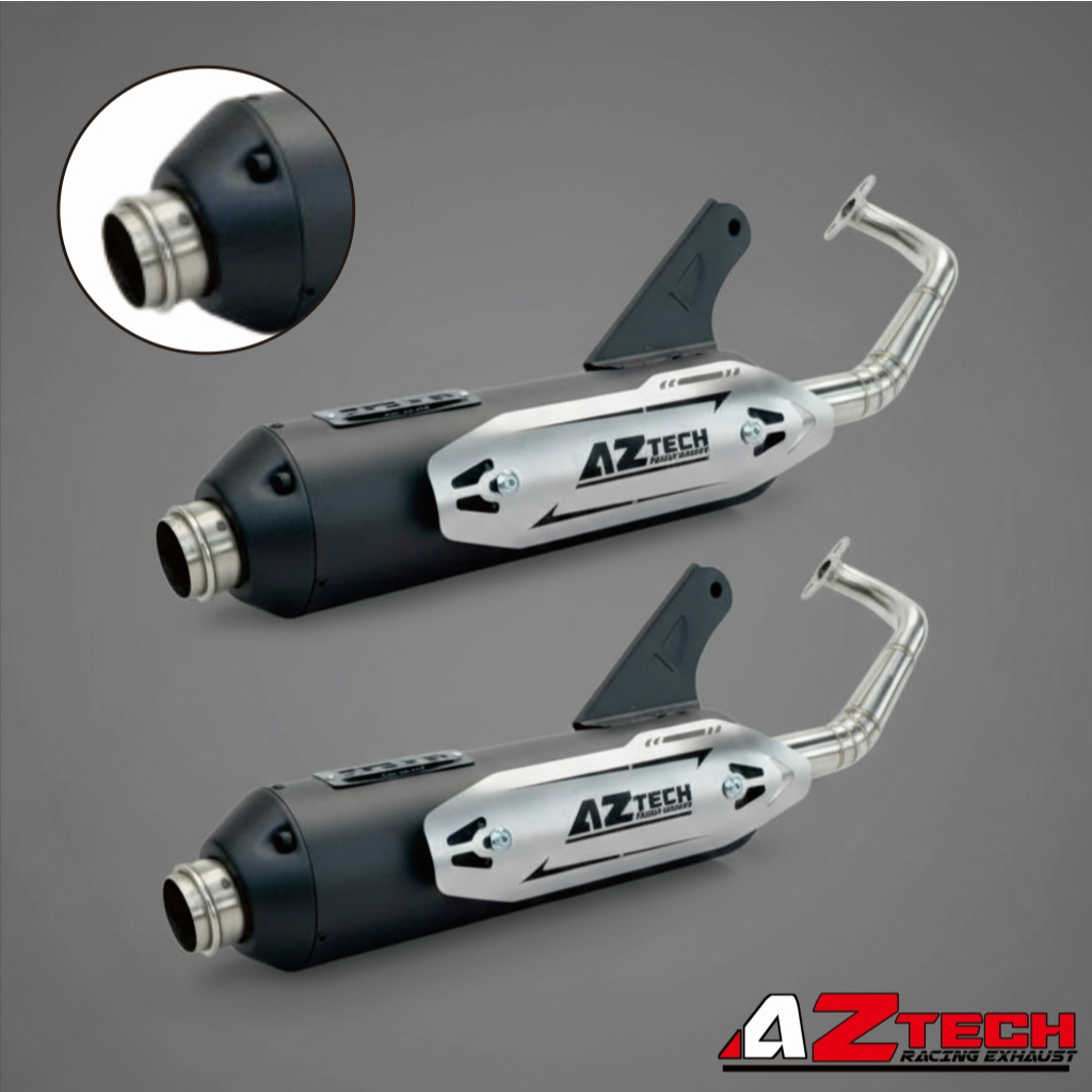 Knalpot Aztech Standar Racing Moncong Kenochi Baut 3 pnp untuk nmax aerox pcx vario mio beat