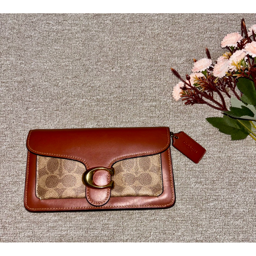 PRELOVED COACH TABBY CHAIN CLUTCH SIGNATURE