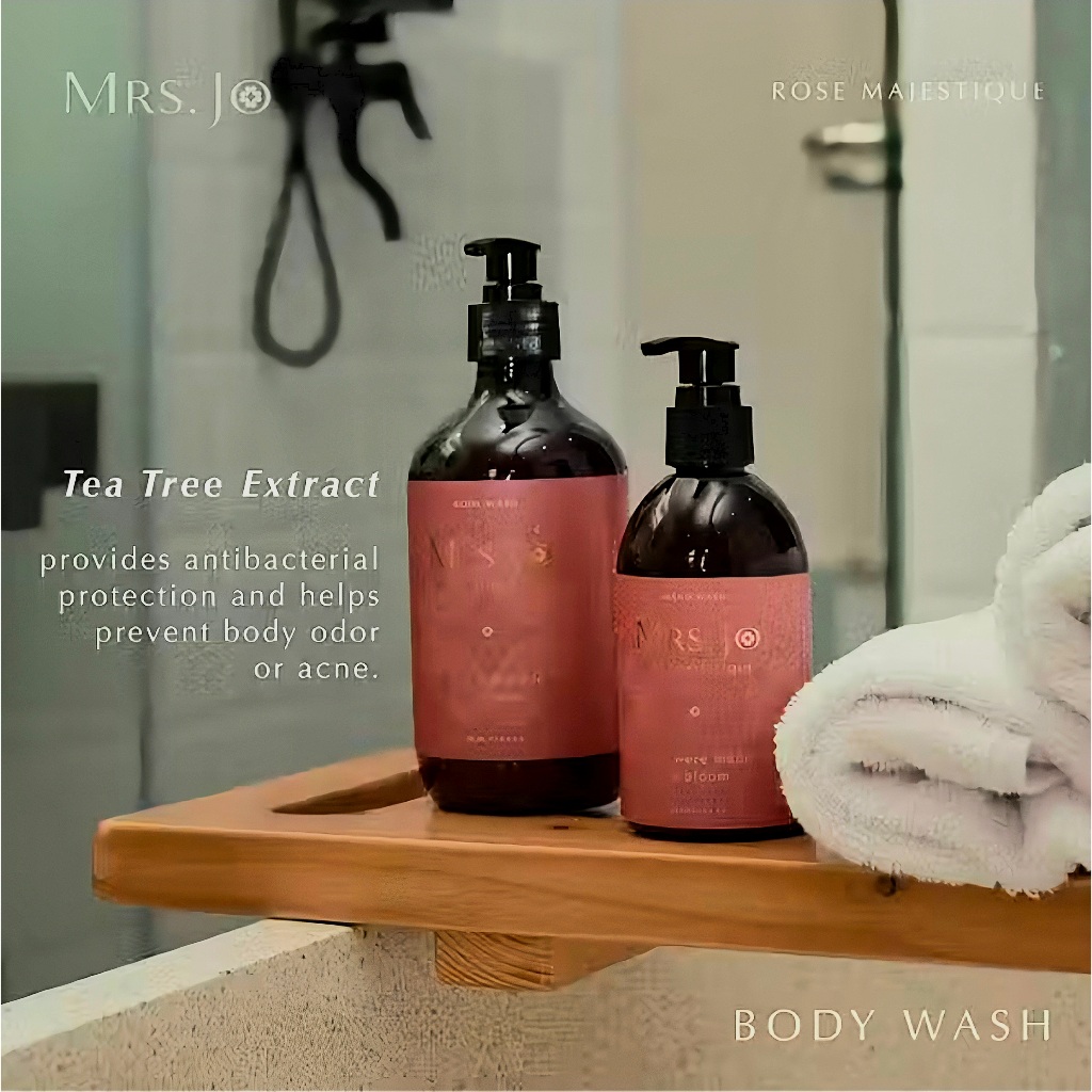 Mrs Jo Rose Majestique Body Wash Aromatic Antibacterial Sabun Mandi Body Soap Rose Mawar Bunga