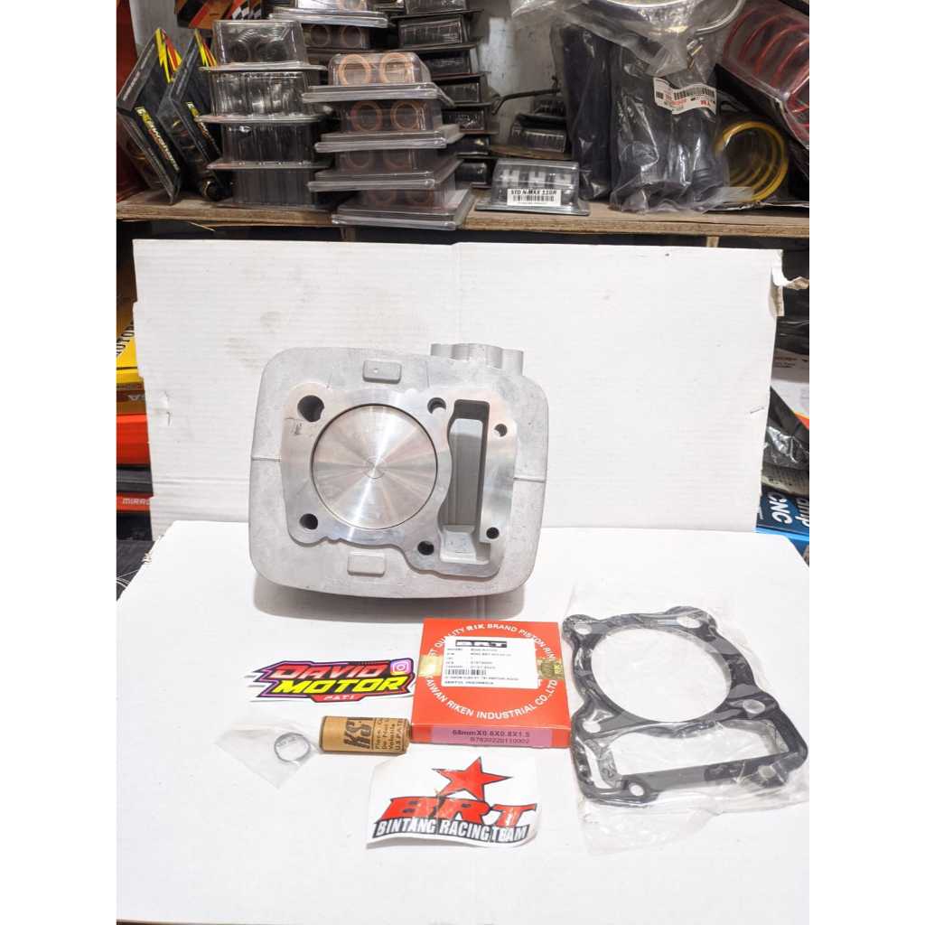 READY CYILINDER BLOK BLOCK CERAMIC KERAMIK BORE UP BRT RACING KLX 68 MM SET PISTON FORGING FORGED RI