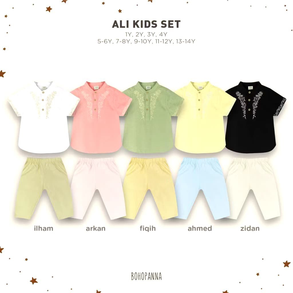 bohopanna Ali kids set - setelan koko anak cowok