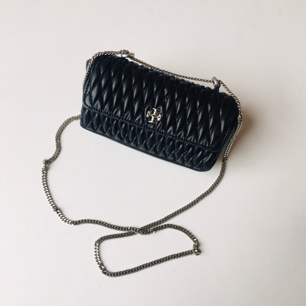 TORY BURCH Kira Tas Mini Flap, bisa dipakai di bahu atau diselempangkan TB bag