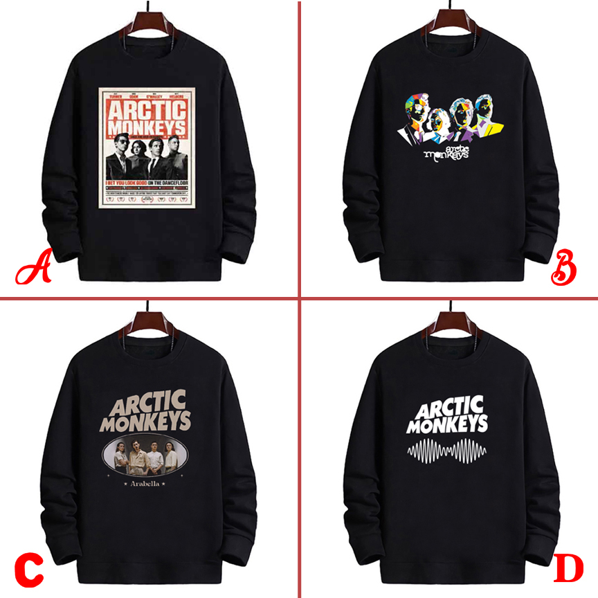 Sweater Arctic Monkeys Crewneck Sweatshirt Bahan Cotton Fleece
