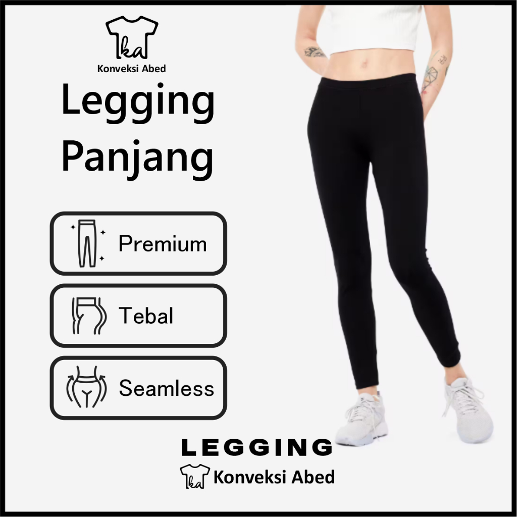 Legging Panjang Premium Karet Ivanova Nyaman Dipakai Body Fit