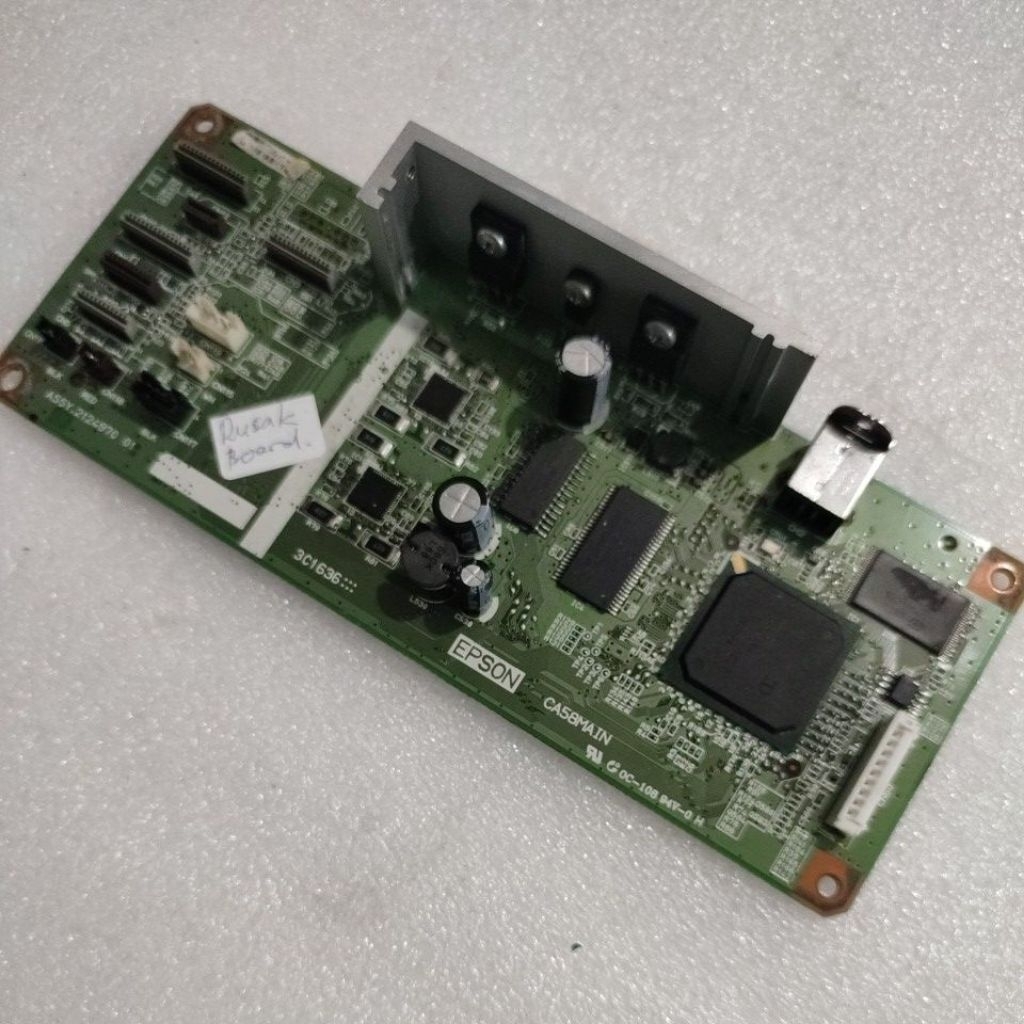 Mainboard Printer Epson L1300 Komponen Sparepart Motherboard L-1300  IC Data Eeprom Ram Transistor