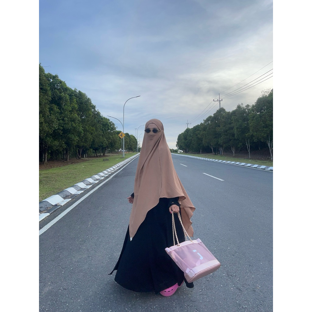 AGHNIA HIJAB - KHODIJAH XXL| FRENCH KHIMAR | CRINGKLE AIRFLOW | HIJAB UMROH | HIJAB SYARI | NIQOB SY