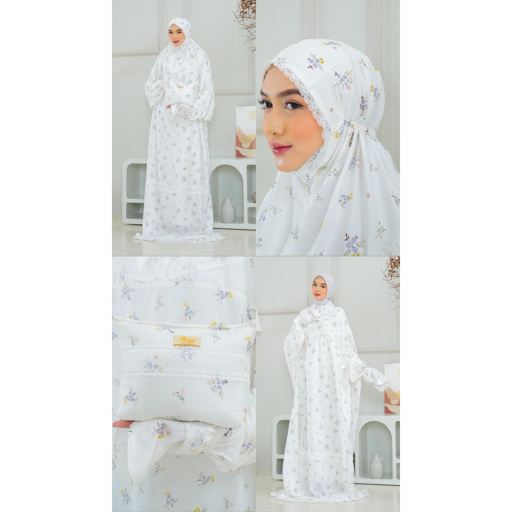 Mukena Fatimah NEW (mukena terusan/jubah) by Alena Mukena