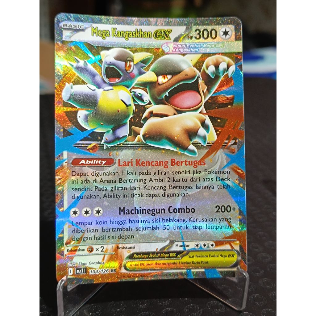 kartu pokemon TCG ori Indonesia mega kangaskhan EX RR