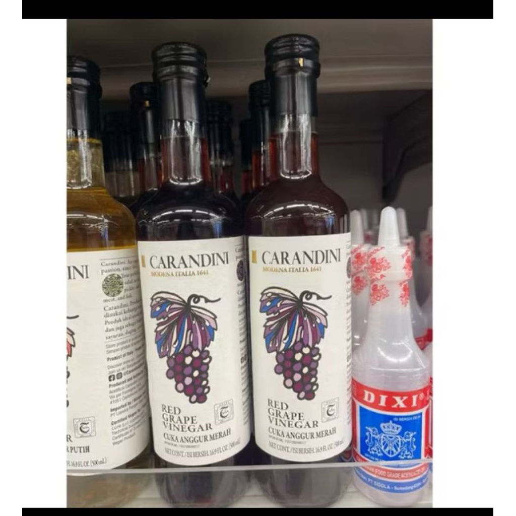 Carandini . Cuka anggur merah Italia 500 ml