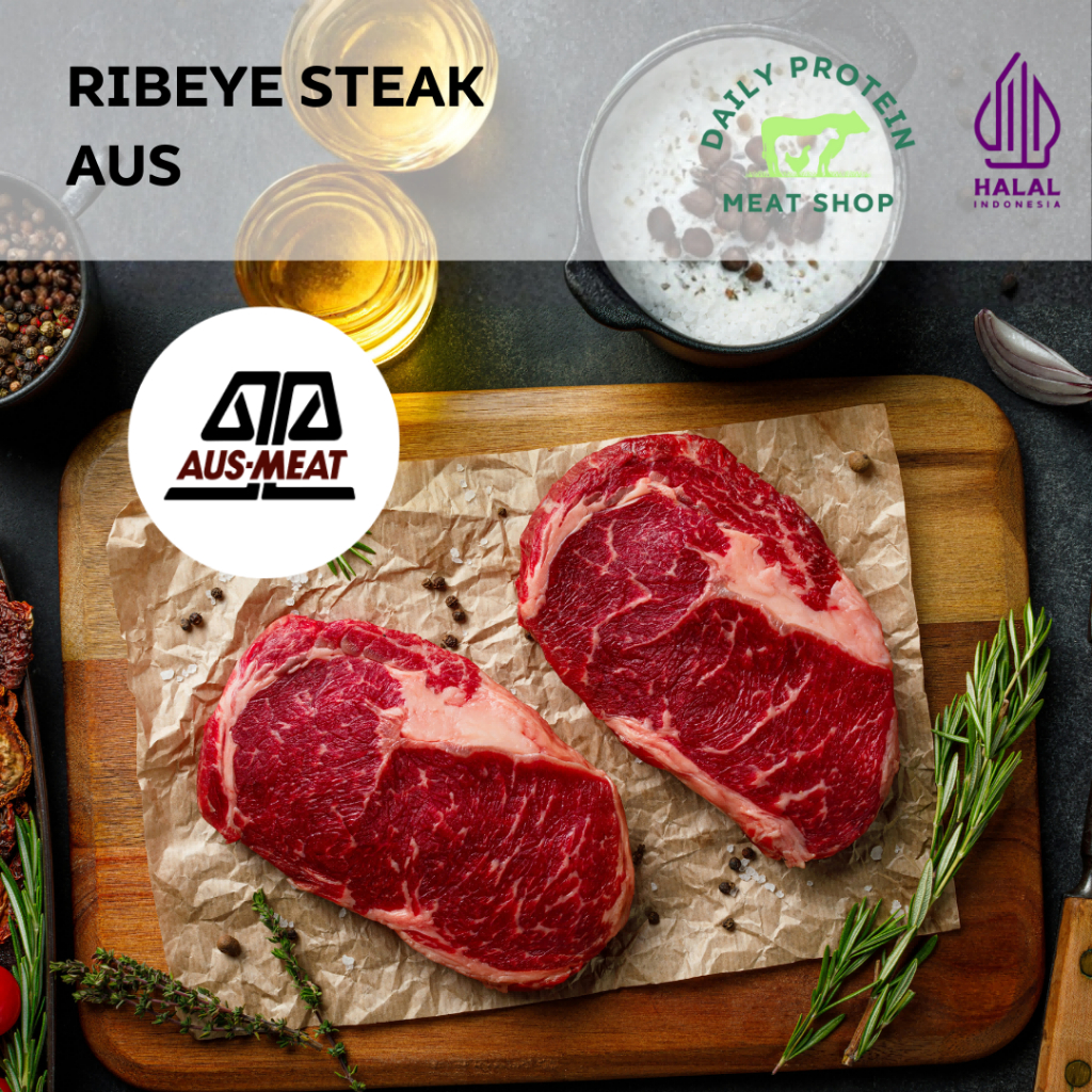 [PREMIUM] AUS Ribeye Steak 200gr / Daging Steak Ribeye Australia Halal