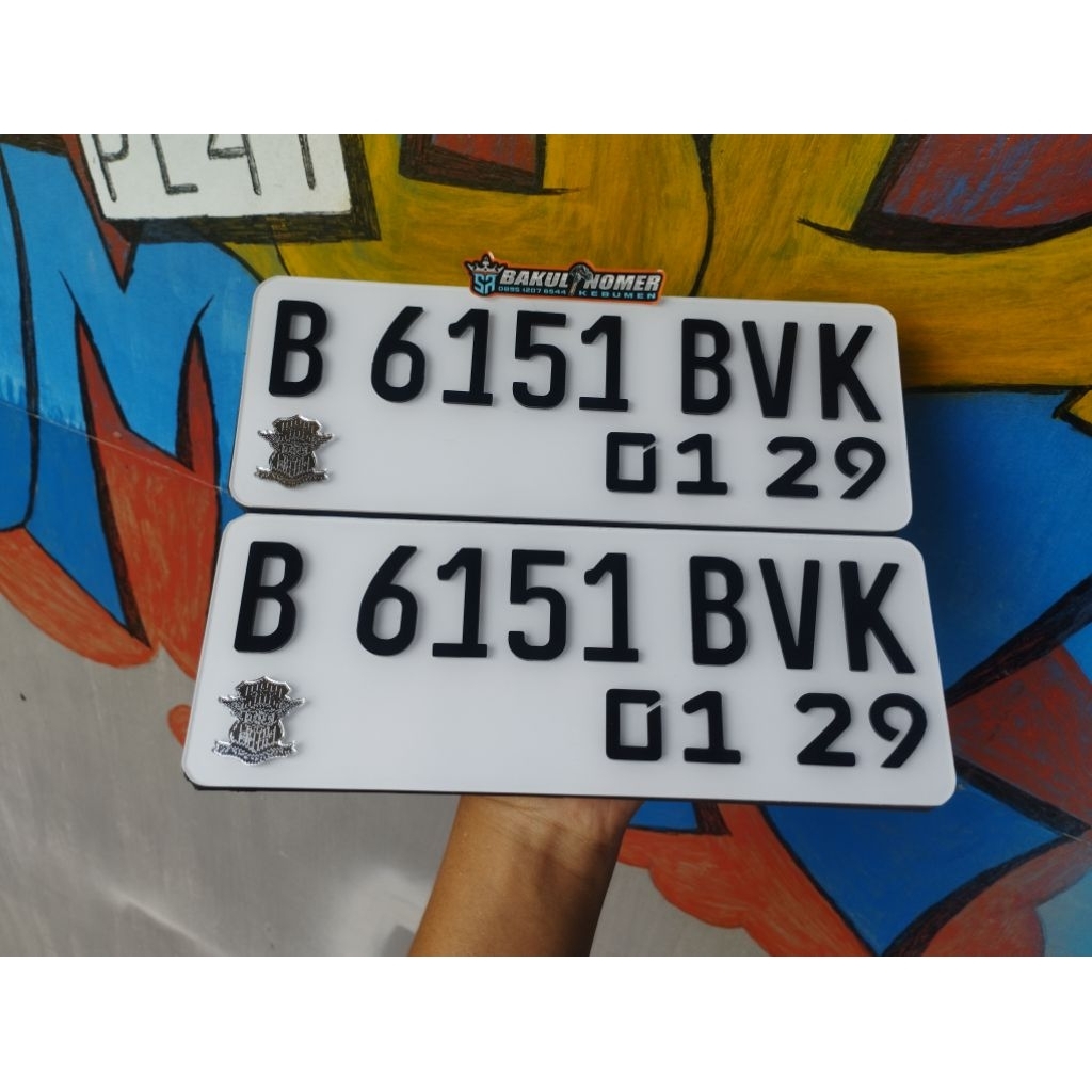 PLAT NOMOR AKRILIK 2D/ PLAT NOMER KONTES /PLAT TIMBUL/SATUAN