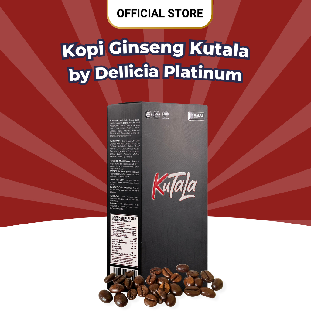 Kopi Kutala by Dellicia Platinum - Kopi Ginseng Penambah Energi