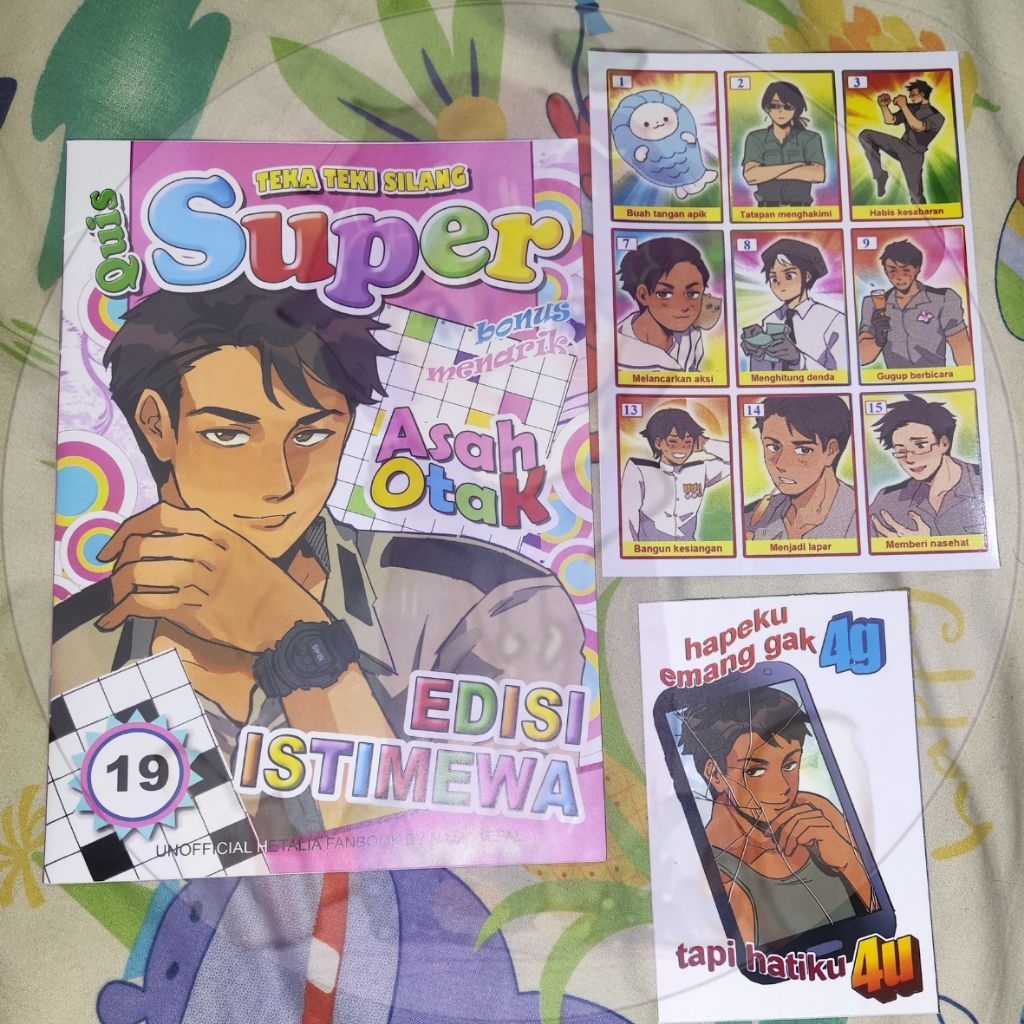 [FANMERCH] Fanbook & Sticker TTS Teka Teki Silang HWS Indonesia Hetalia World Star