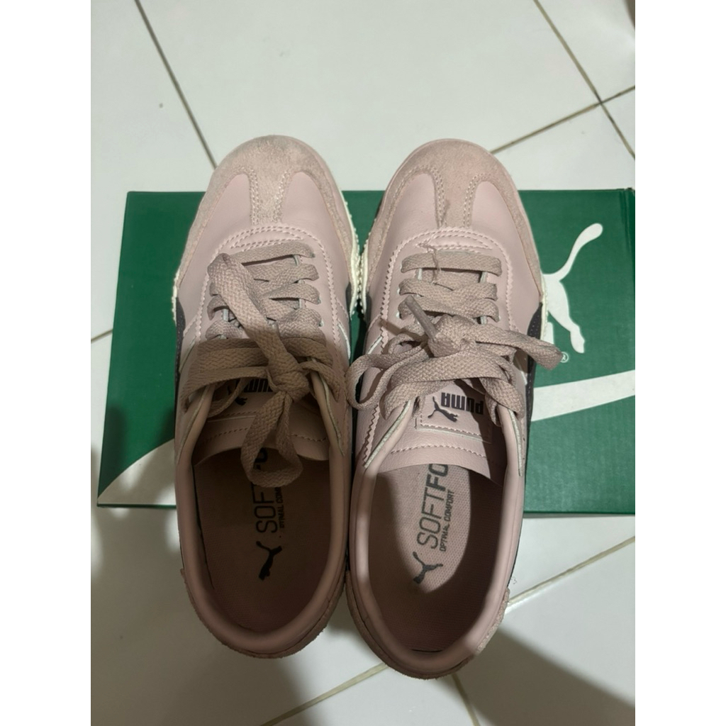 WTS PRELOVED SNEAKERS PUMA BELLA UT LEATHER WOMEN SHOES MAUVE