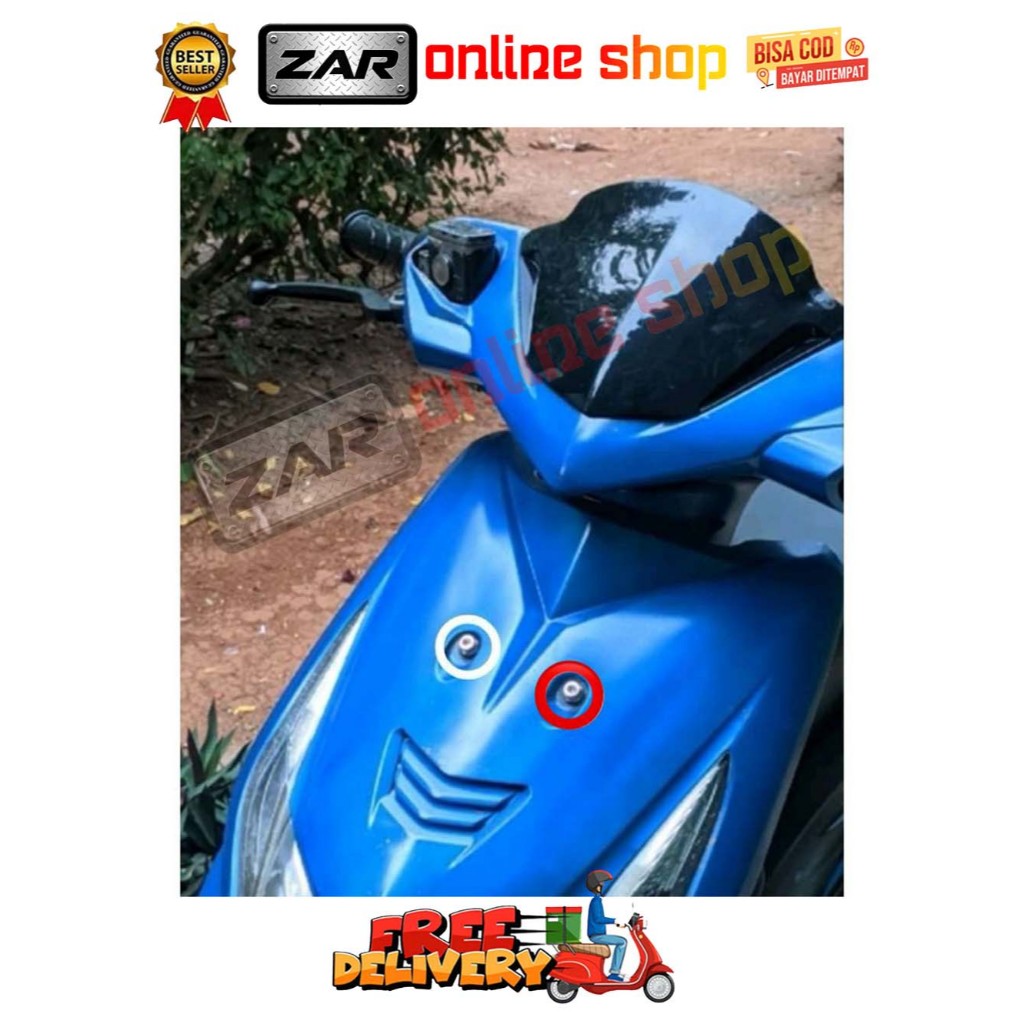 BAUT DUDUKAN TAMENG DEPAN ( 1 BAUT ) MODEL SLASH BIG HEAD PCX VARIO BEAT DELUXE SCOOPY ADV STYLO GEN