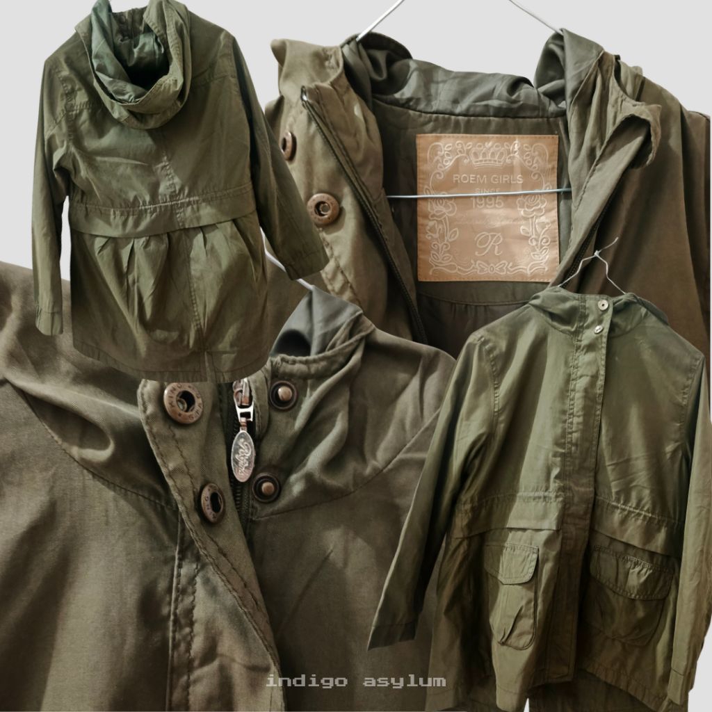 Jaket Bekas Parka Parasut Wanita Vintage