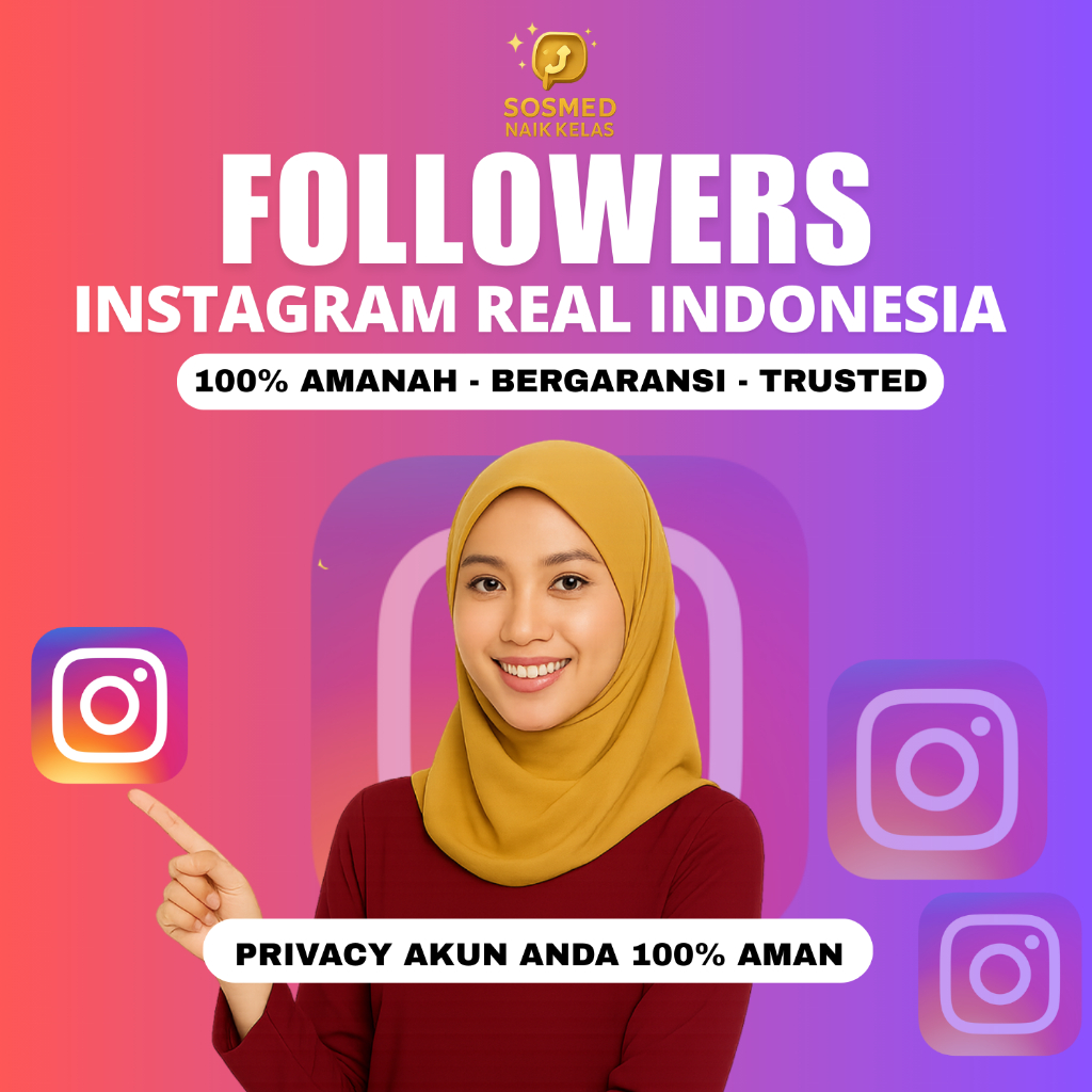 Followers Instagram NON DROP | Akun Real Aktif Indonesia Permanen & Bergaransi