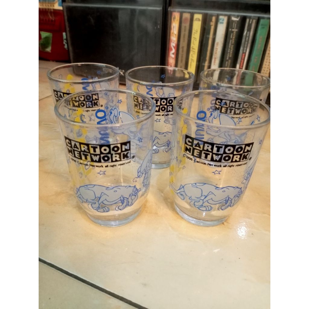 sepaket 5pcs gelas sabun nuvo cartoon network versi tinggi