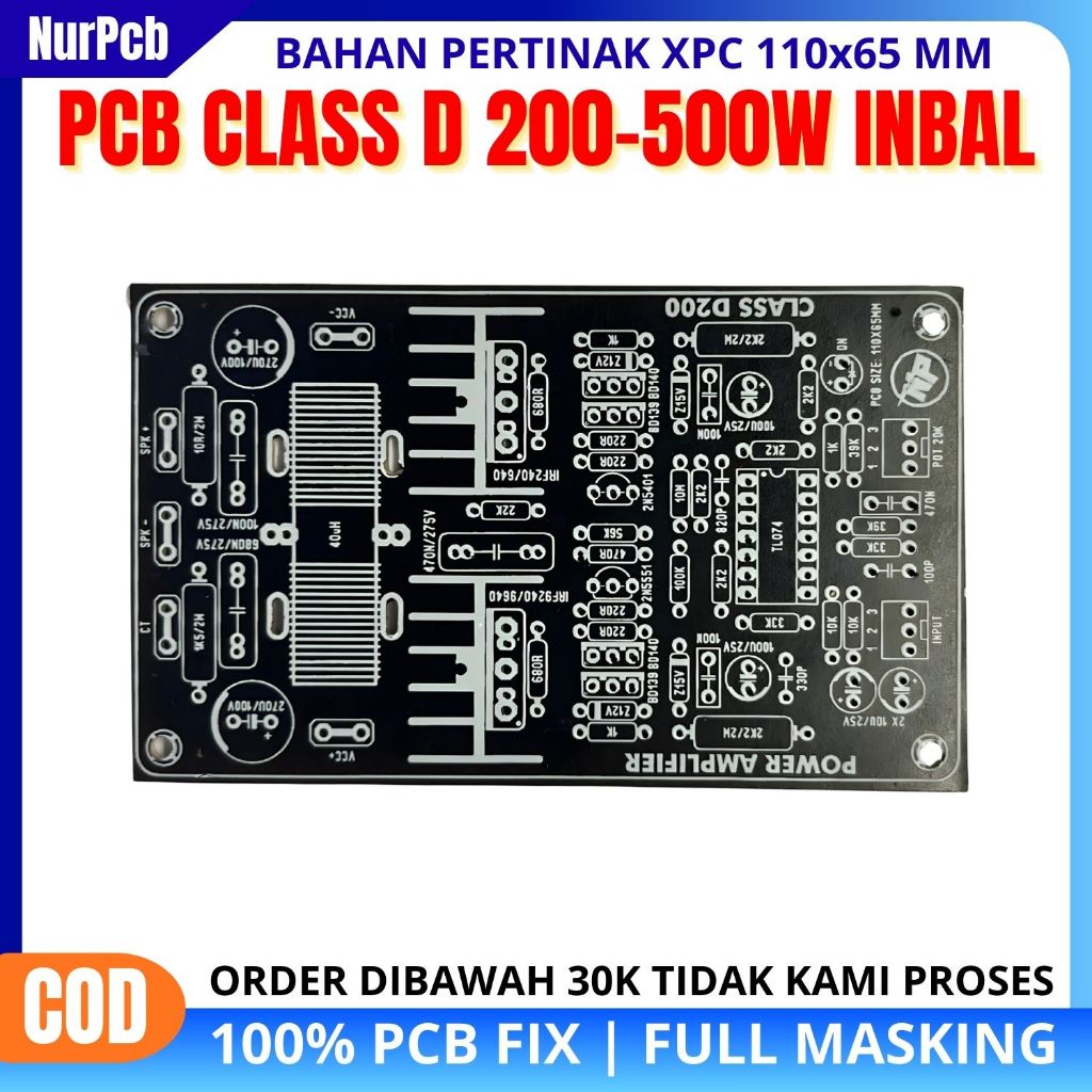 NUR PCB - PCB Power Amplifier Class D – Efisien, Bertenaga, dan Fleksibel
