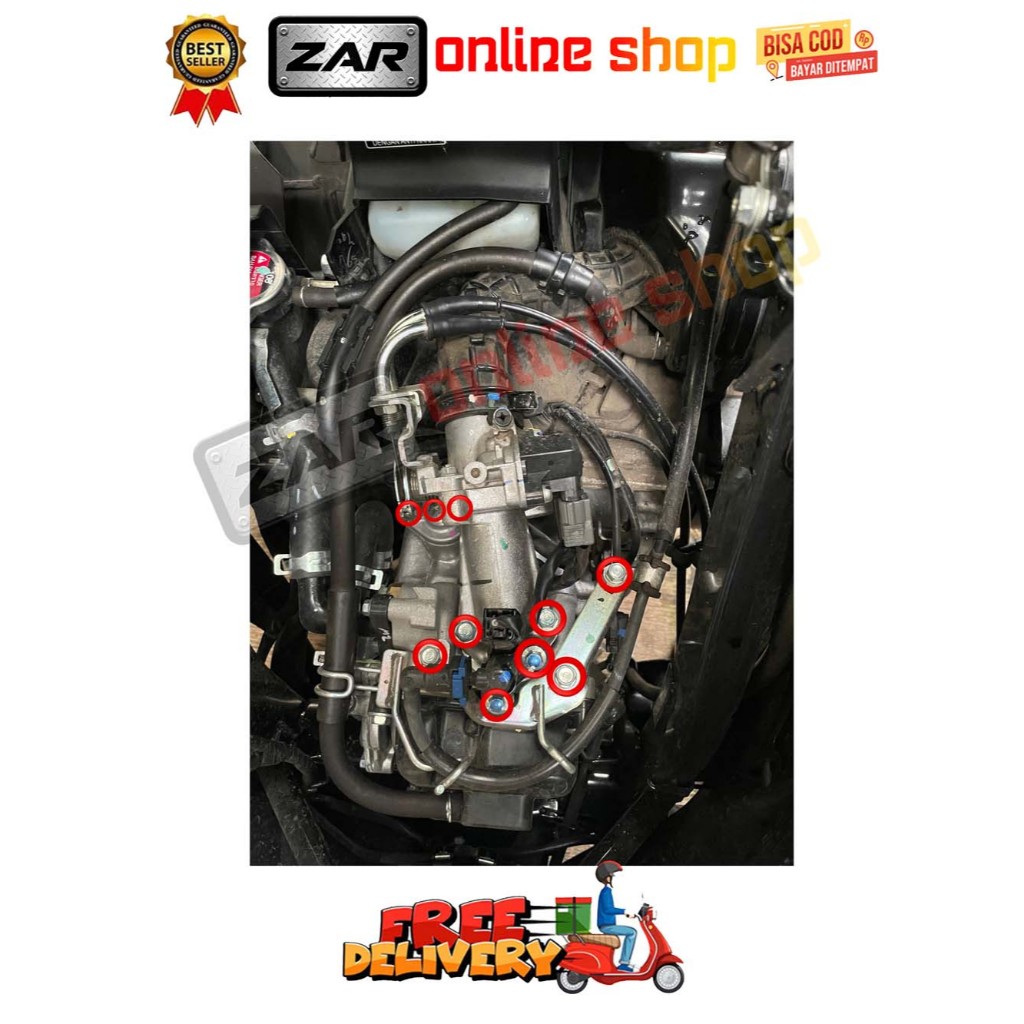 BAUT THROTTLE BODY 1 SET ( 10 BAUT ) PCX VARIO BEAT DELUXE SCOOPY ADV STYLO GENIO SPACY 110 125 150 