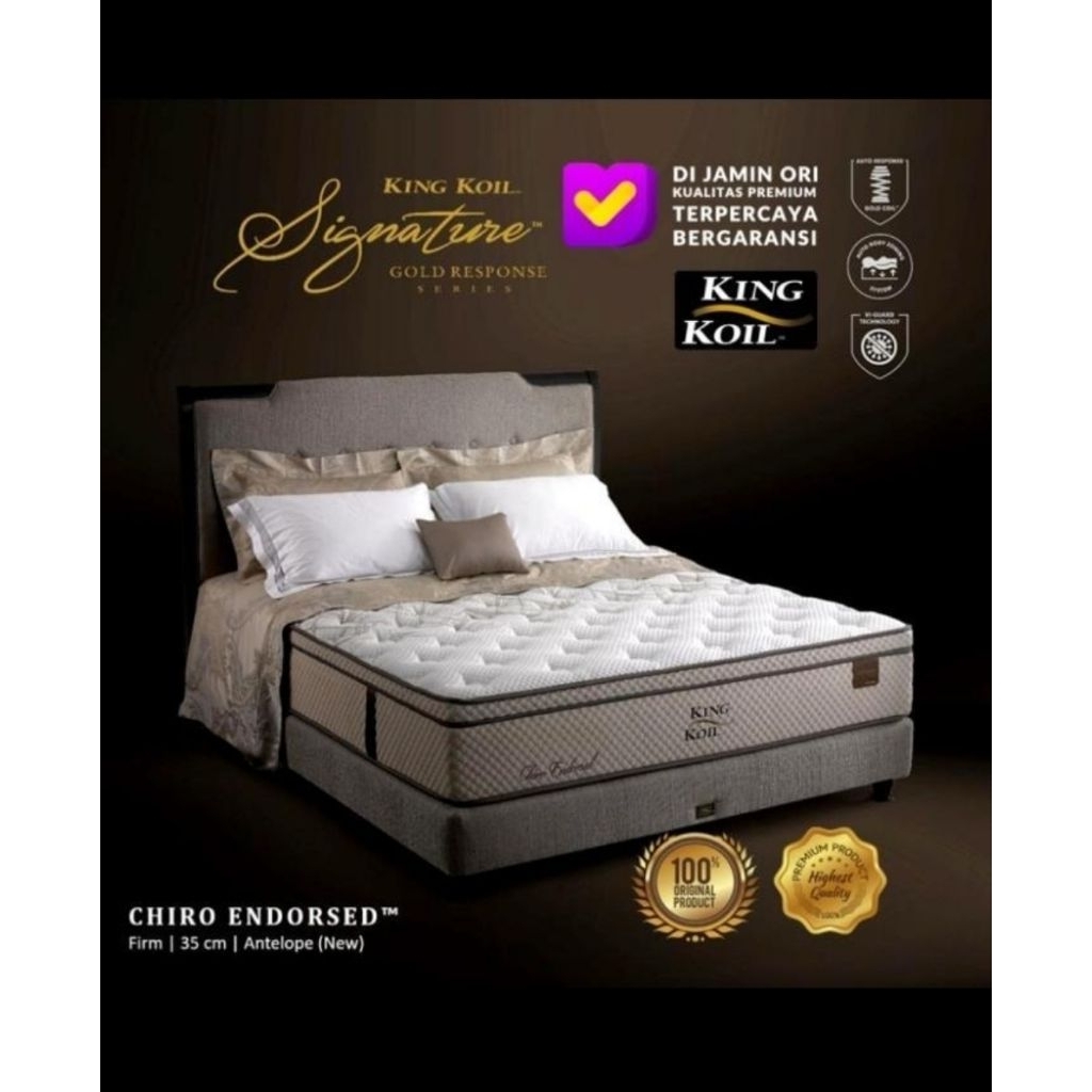 mattress KING KOIL ALL NEWCHIRO ENDORSED (Hanya KASUR) - kasur 200x200