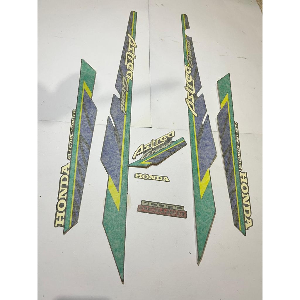 STRIPING STIKER LIST BODY SET HONDA GRAND BULUS 1993 1994 HIJAU TOSCA ORIGINAL ORI ASLI