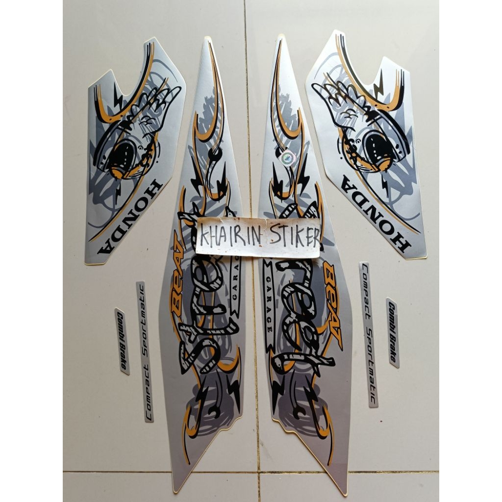 striping stiker beat street 2022 silver original