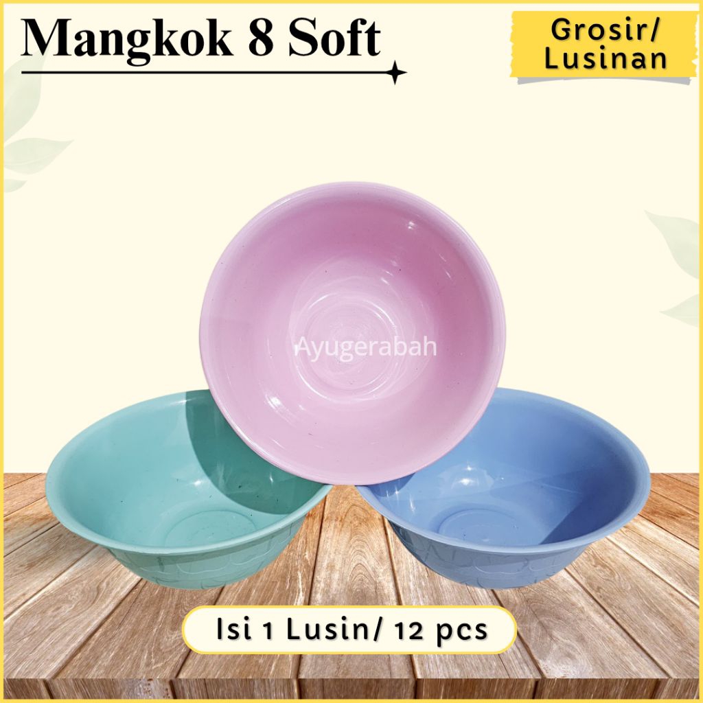 (12 PCS) MANGKOK 8 SOFT/ MANGKOK PLASTIK/ MANGKUK ES BUAH/DESSERT/ES CAMPUR