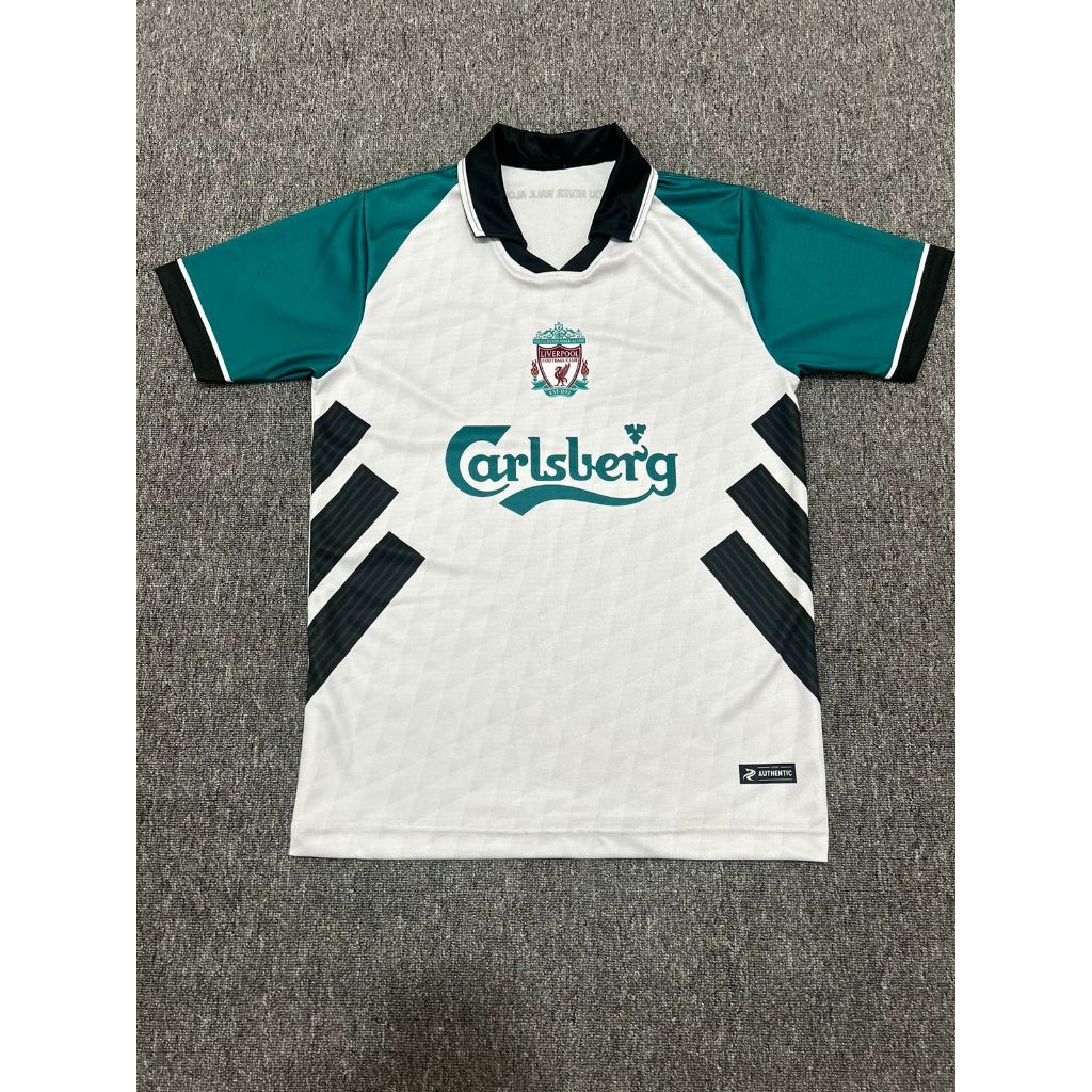 Jersey Liverpool Putih Tosca Fantasy Retro 1.0 by rsport indonesia full printing - Baju motif putih 