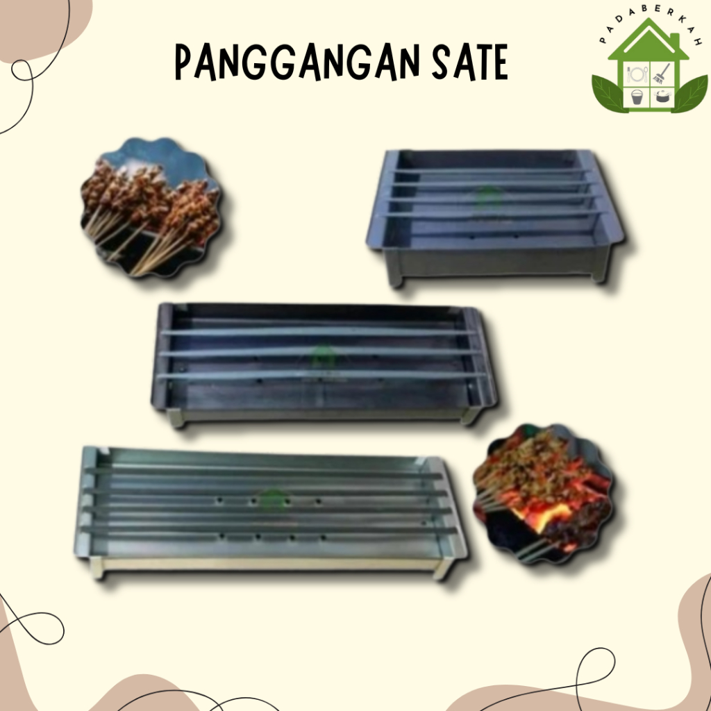 Panggangan Sate Bakaran Jumbo Tebal Pembakaran Sate Panggangan Sate Areng Bakaran Besar