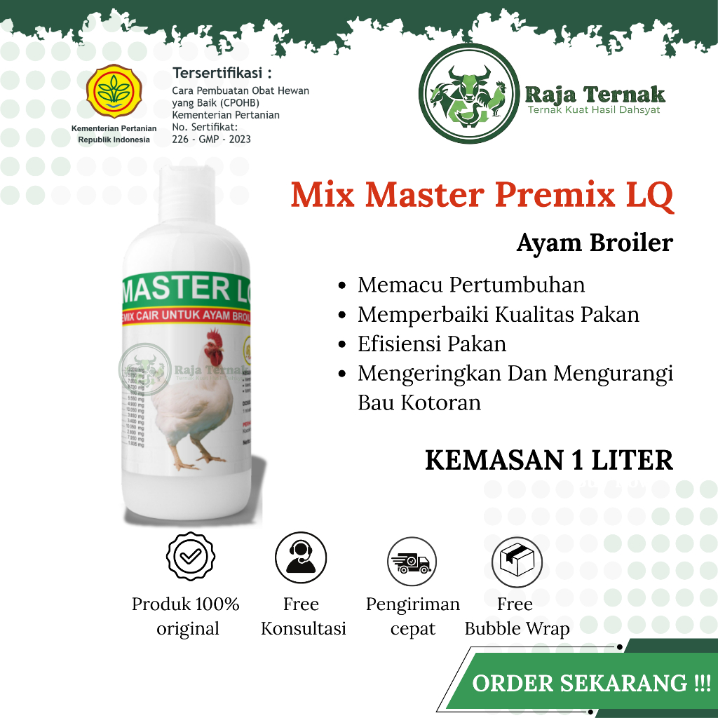 MIX MASTER LQ  BROILER - Premix Cair Untuuk Broiler