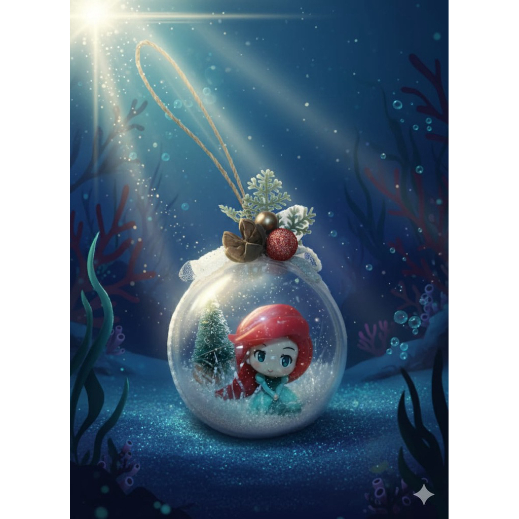 Bola akrilik hiasan natal princess