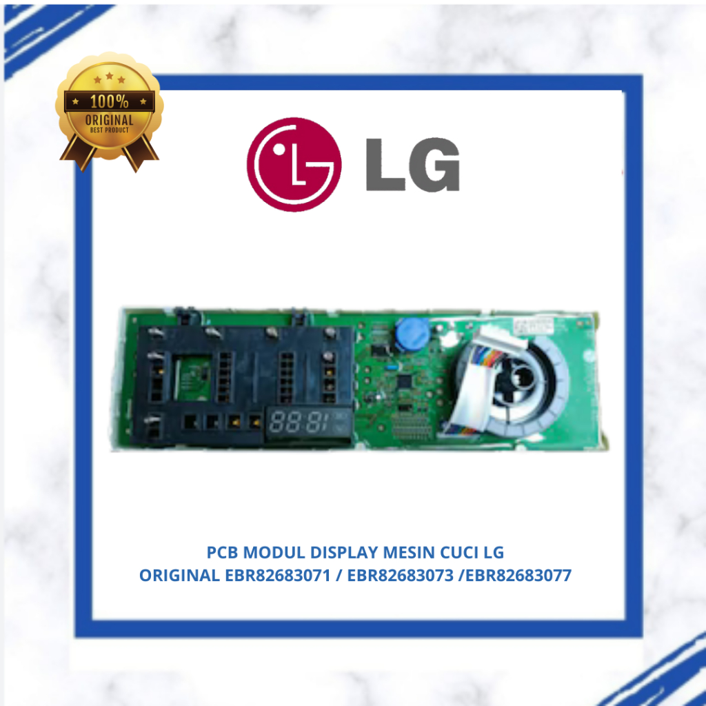 PCB MODUL DISPLAY MESIN CUCI LG FM1208N3W ORIGINAL EBR82683071 / EBR82683073 /EBR82683077 (HANYA MOD