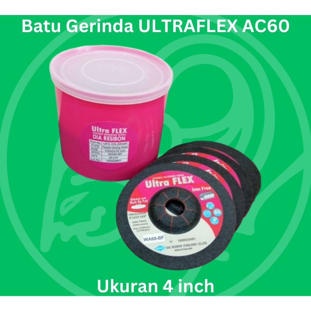 ULTRA FLEX Batu Poles Gerinda Flexible AC60 4 inch Batu Gerinda Flexible Ultra Flex AC60 4"